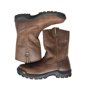 Caterpillar Mens SZ 9 Drawbar Pull On Boots Soft Toe Brown-907